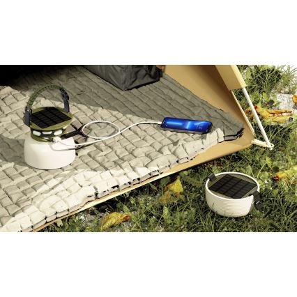 LED RGB Bärbar solcells-laddningslampa med LED-slinga LED/10W/5V 3600 mAh IP65 3600 mAh