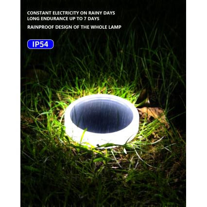 LED Utomhusbelysning med solcell och sensor LED/0,4W/3,2V IP54 500 mAh