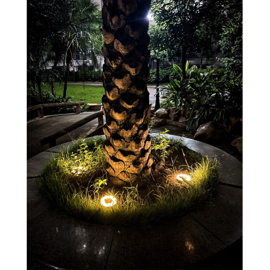 SET OM 4x LED Utomhusbelysning med solcell och sensor LED/0,048W/2V IP68 600 mAh