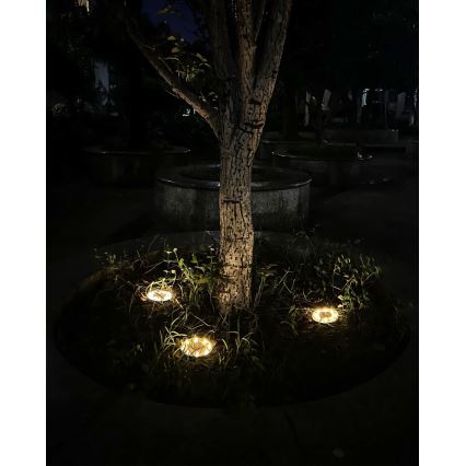 SET OM 4x LED Utomhusbelysning med solcell och sensor LED/0,048W/2V IP68 600 mAh