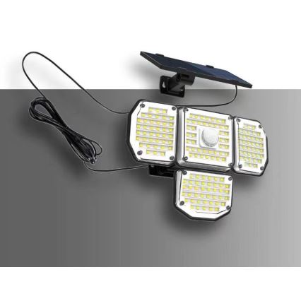 LED solcellsvägglampa med sensor LED/5W/5,5V 3000K/6500K IP44 1200 mAh
