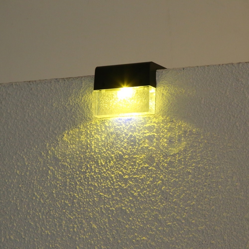 SET 2x LED RGB Solcellsvägglampa LED/1W/1,2V 3500K IP65 600 mAh