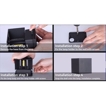 Immax 08510L - LED utomhusvägglampa DICE LED/6W/230V 3000K IP65