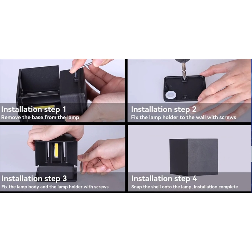 Immax 08510L - LED utomhusvägglampa DICE LED/6W/230V 3000K IP65