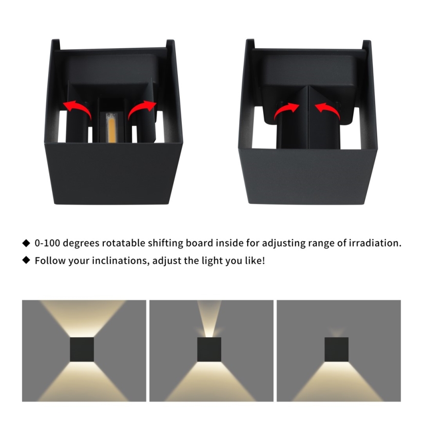 Immax 08510L - LED utomhusvägglampa DICE LED/6W/230V 3000K IP65