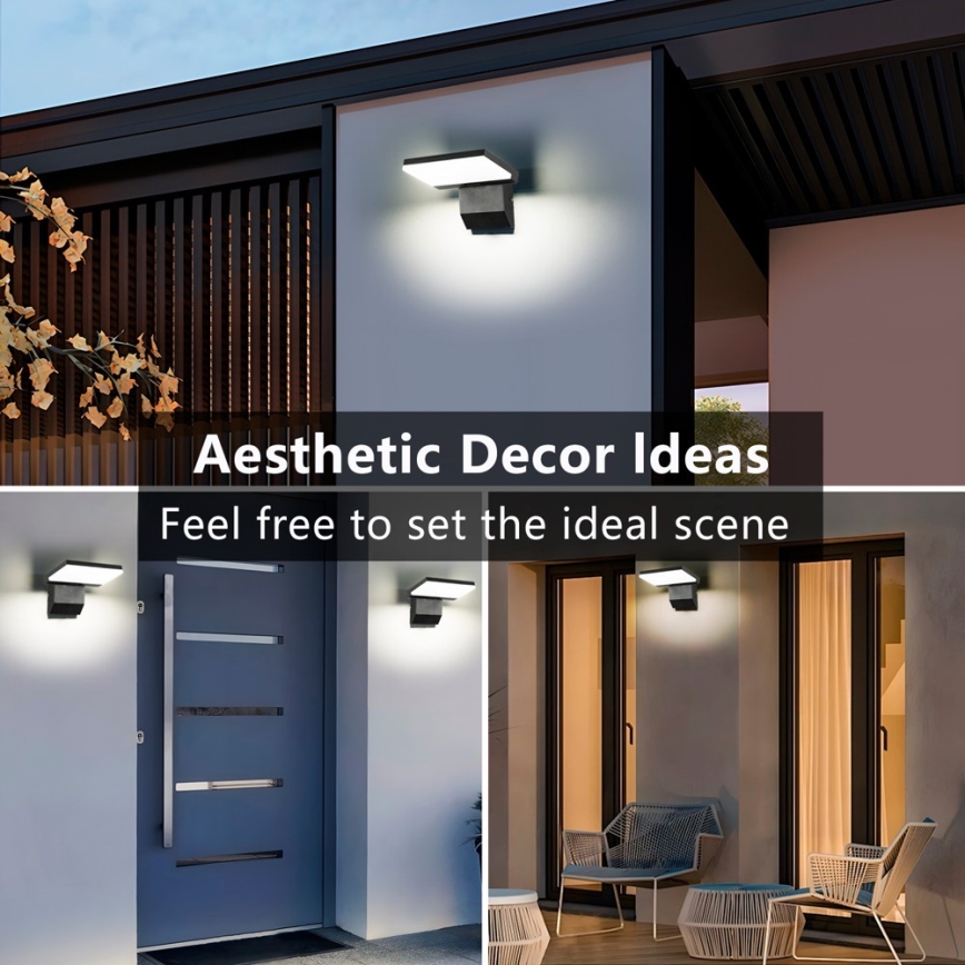 LED utomhusvägglampa MODERN LED/18W/230V IP65