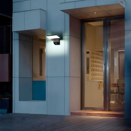 LED utomhusvägglampa med inbyggd rörelsesensor MODERN LED/18W/230V IP65