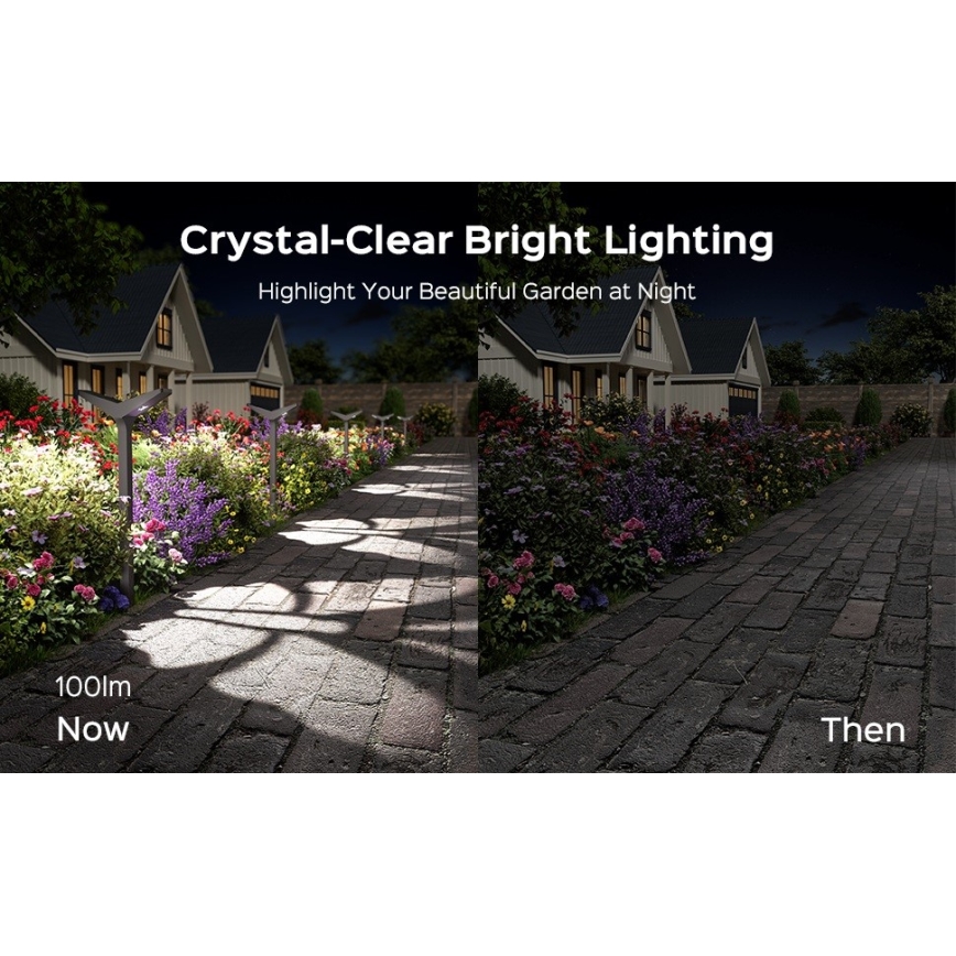 LED-solcellslampa med sensor SUN BUTTERFLY LED/1,5W/3,7V 3000/6000K IP65 1500 mAh
