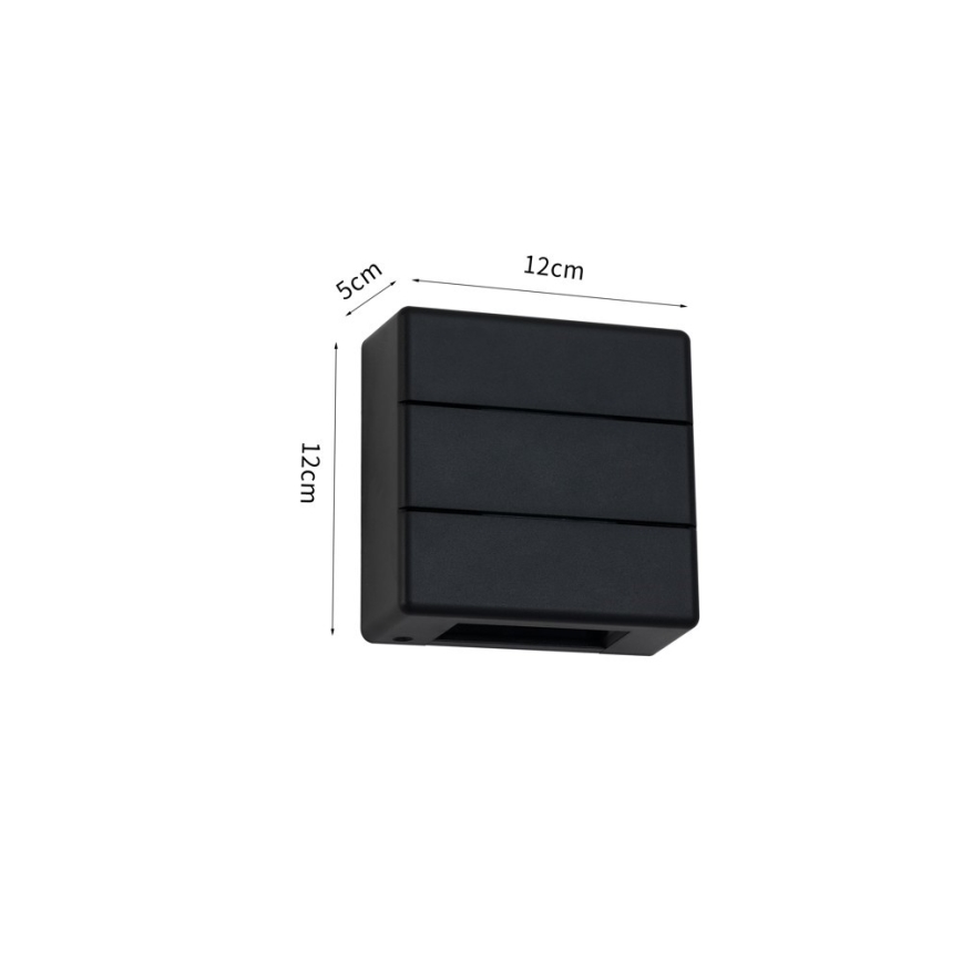 LUXLINE LED utomhusväggarmatur 6W/230V 3000K IP54 svart