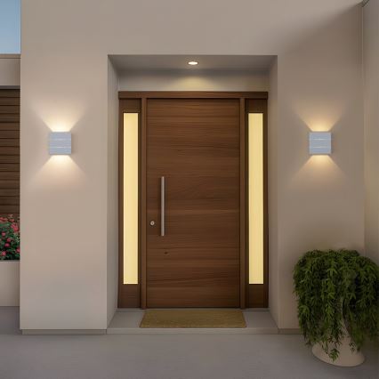 LED utomhusvägglampa LUXLINE 6W/230V 3000K IP54 vit