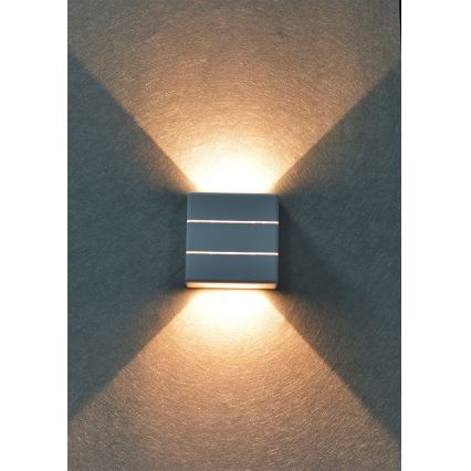 LED utomhusvägglampa LUXLINE 6W/230V 3000K IP54 vit