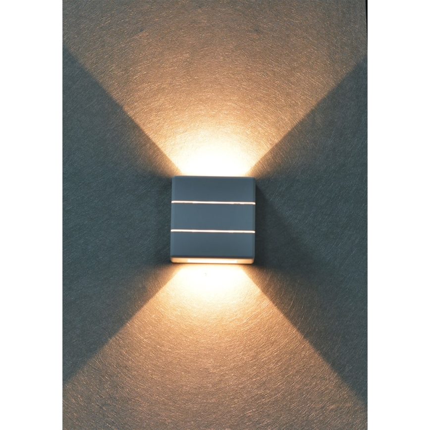 LED utomhusvägglampa LUXLINE 6W/230V 3000K IP54 vit