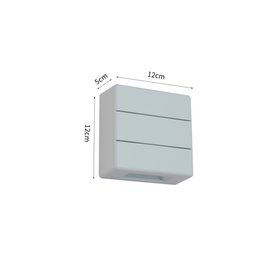LED utomhusvägglampa LUXLINE 6W/230V 3000K IP54 vit