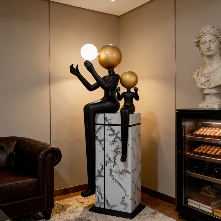 Golvlampa SILUETTE 1xE27/40W/230V 160 cm Aura