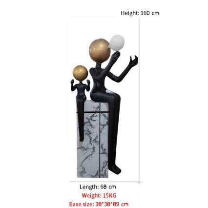 Golvlampa SILUETTE 1xE27/40W/230V 160 cm Aura
