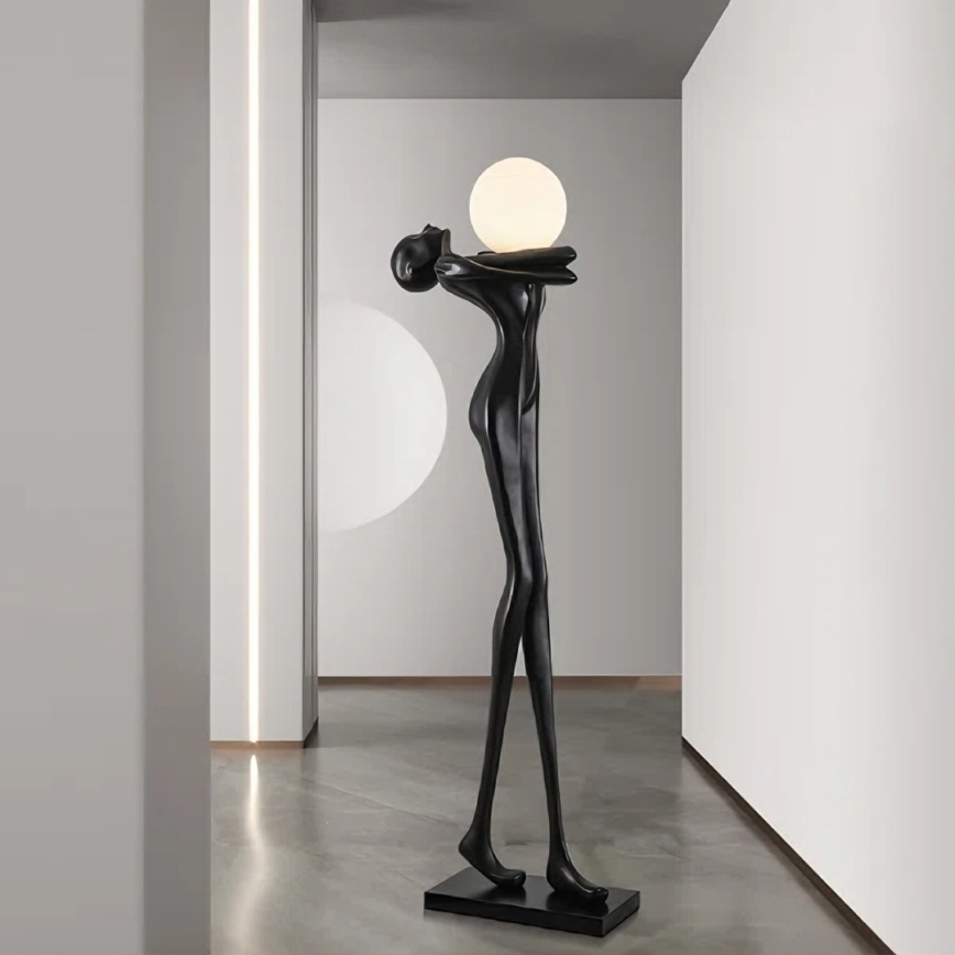 Golvlampa SILUETTE 1xE27/25W/230V 175 cm Silhuett av kvinna