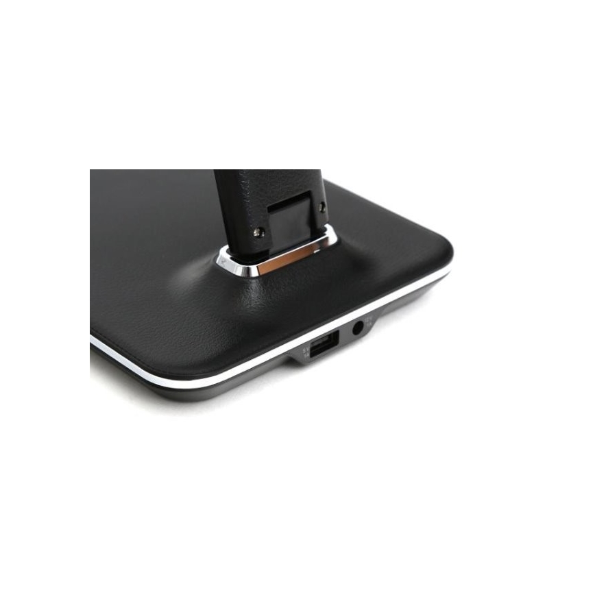 Immax 08930L - LED Dimbar Bordslampa med skärm KINGFISHER LED/9W/230V/12V svart