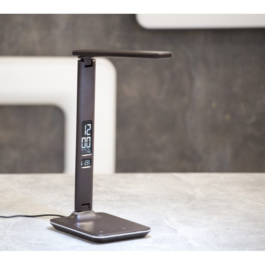 Immax 08930L - LED Dimbar Bordslampa med skärm KINGFISHER LED/9W/230V/12V svart