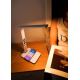 LED-dimbar bordslampa med QI trådlös laddning och USB KINGFISHER LED/8,5W/230V vit