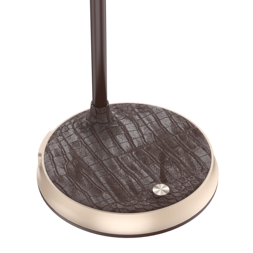 LED Dimbara bordslampa med trådlös laddning FINCH LED/9W/12/230V brun/guld