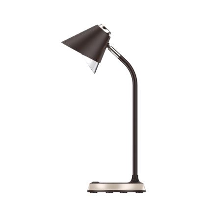 LED Dimbara bordslampa med trådlös laddning FINCH LED/9W/12/230V brun/guld