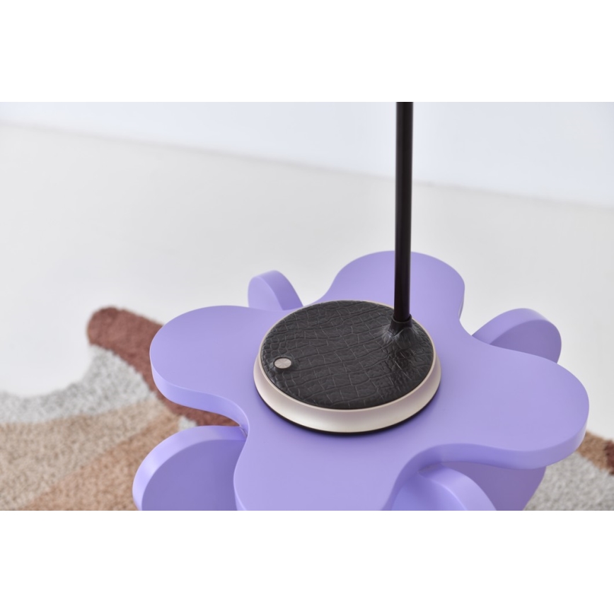 LED Dimbart skrivbordslampa med trådlös laddning FINCH LED/9W/12/230V grå/glansig krom