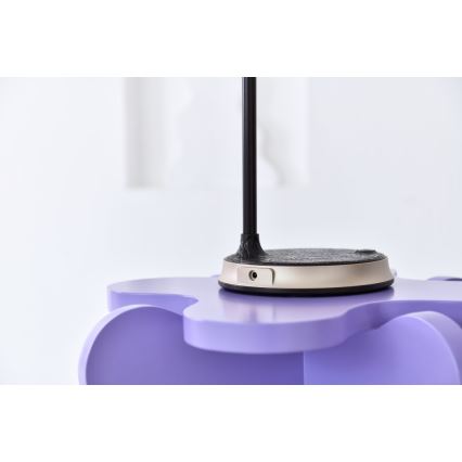 LED Dimbart skrivbordslampa med trådlös laddning FINCH LED/9W/12/230V grå/glansig krom