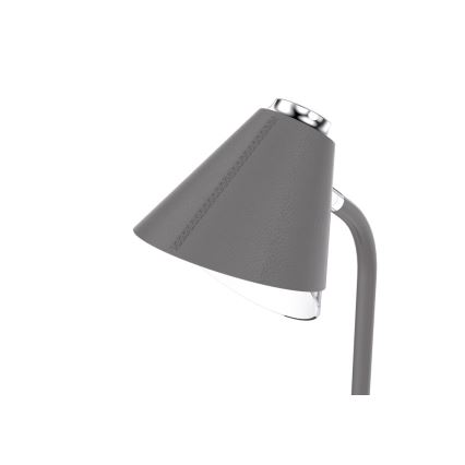 LED Dimbart skrivbordslampa med trådlös laddning FINCH LED/9W/12/230V grå/glansig krom
