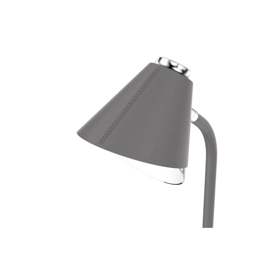 LED Dimbart skrivbordslampa med trådlös laddning FINCH LED/9W/12/230V grå/glansig krom