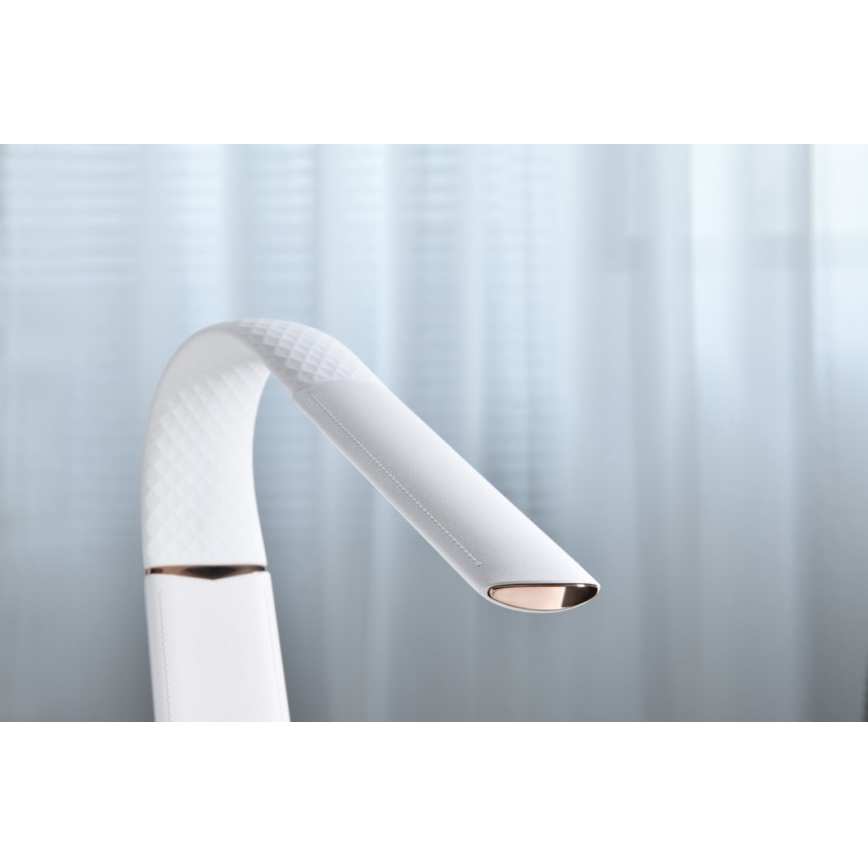 LED RGB Dimbara bordslampa med trådlös laddning CORELLA LED/7W/12/230V svart