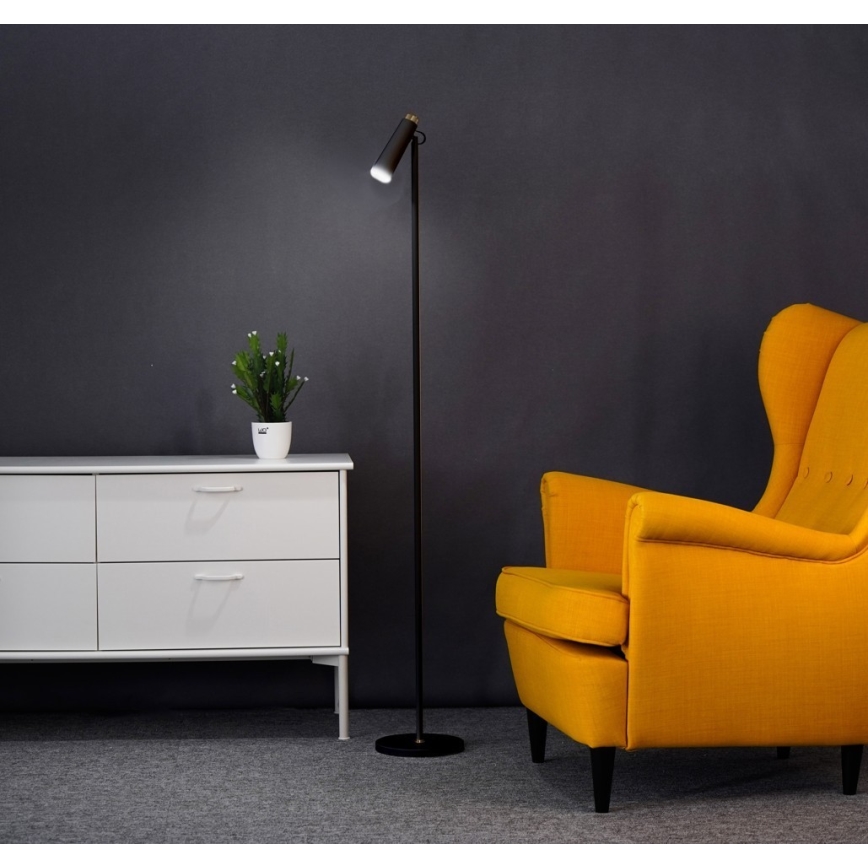 LED Dimbar golvlampa TIT LED/6W/230V svart