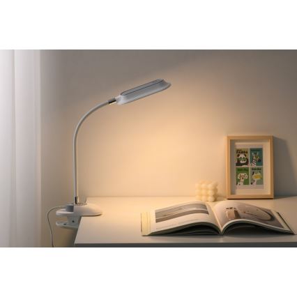 LED+CCT Dimmbar bordslampa med klämma CLIP LED/7,5W/230V 3000/4200/5000K vit
