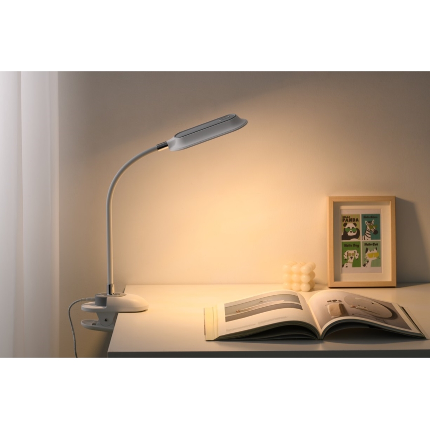 LED+CCT Dimmbar bordslampa med klämma CLIP LED/7,5W/230V 3000/4200/5000K vit