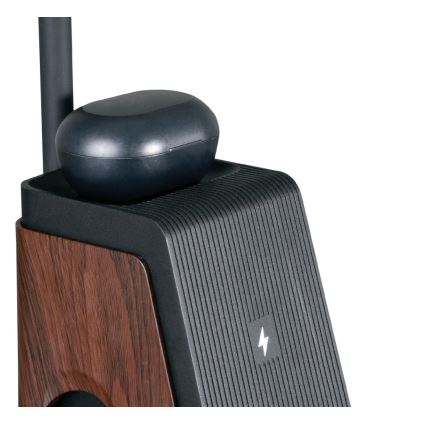 LED+CCT dimbar bordslampa med trådlös QI-laddning IDEAL LED/8W/230V 2700/4000/5000K brun