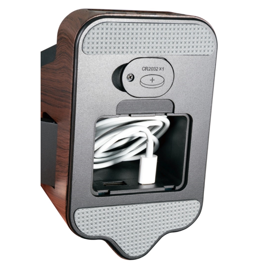 LED+CCT dimbar bordslampa med trådlös QI-laddning IDEAL LED/8W/230V 2700/4000/5000K brun