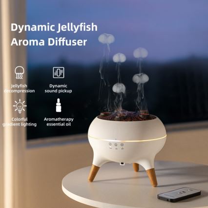Immax 09104L - Aromadiffusor och luftfuktare JELLYFISH LED/11W/5V