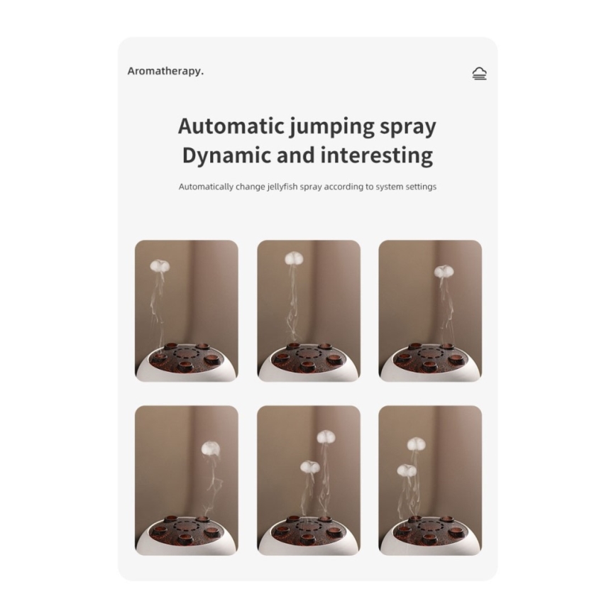 Immax 09104L - Aromadiffusor och luftfuktare JELLYFISH LED/11W/5V