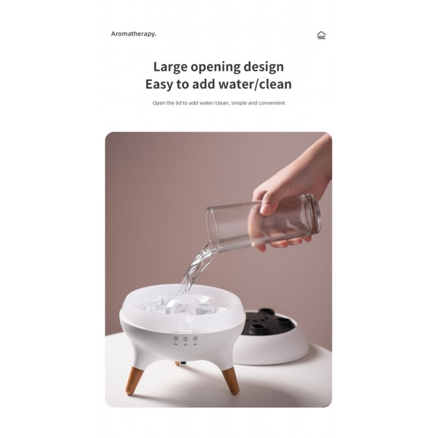 Immax 09104L - Aromadiffusor och luftfuktare JELLYFISH LED/11W/5V