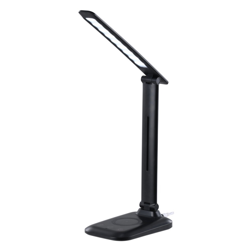 LED-dimmbar bordslampa med trådlös Qi-laddning och USB LUMI LED/7W/230V svart
