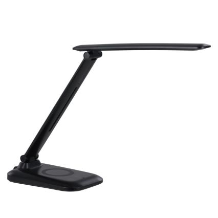 LED-dimmbar bordslampa med trådlös Qi-laddning och USB LUMI LED/7W/230V svart