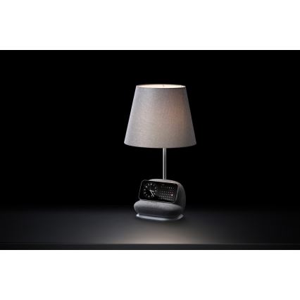 LED-dimmbar bordslampa med trådlös Qi-laddning SOFA LED/6W/230V grå
