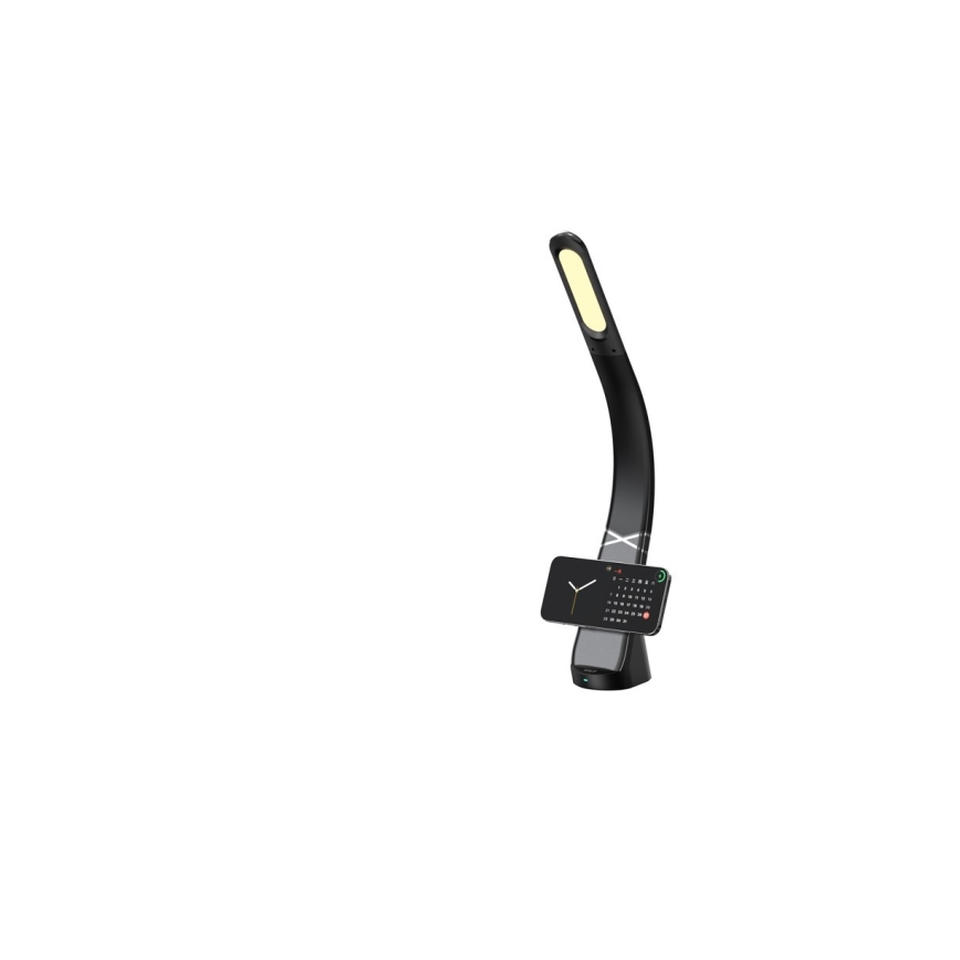 LED-dimmbar bordslampa med trådlös laddning MAGIC LED/5W/230V svart