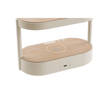 Dimbar LED-bordslampa med väckarklocka och laddning TRIPLE DOCK LED/1,5W/5V