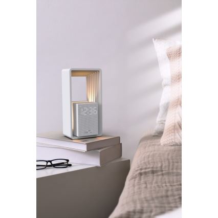 LED bordslampa med väckarklocka och laddning CALM LED/3,5W/5V