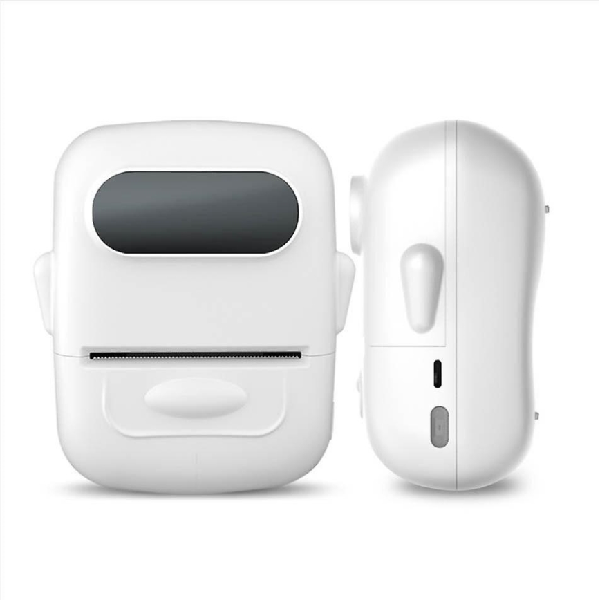 Digital etikettskrivare USB-C + 3x självhäftande etiketter