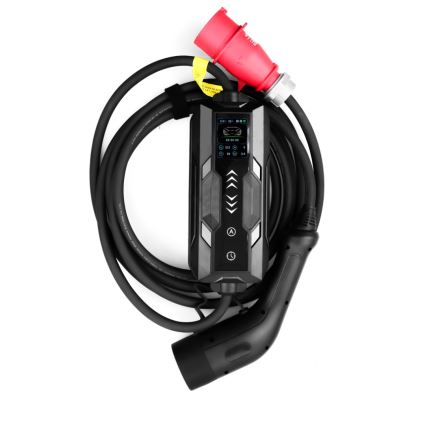 Immax - Reseladdstation för elbilar EV AC Typ 2 32A/380V 22kW + kontakt 230V 5m Wi-Fi Tuya