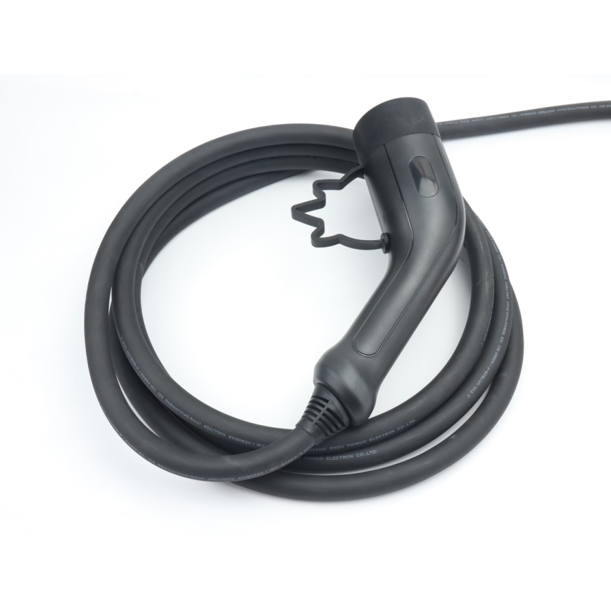 Immax - Bärbar laddstation för elbilar AC Typ 2 16A/380V 11kW + kontakt 230V 5m Wi-Fi Tuya