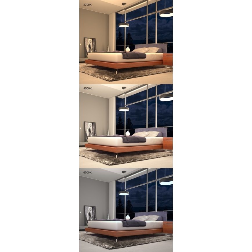 Immax NEO 07022L - LED ljusreglerad ljuskrona på textilsladd med fjärrkontroll AGUJERO LED/39W/230V Tuya