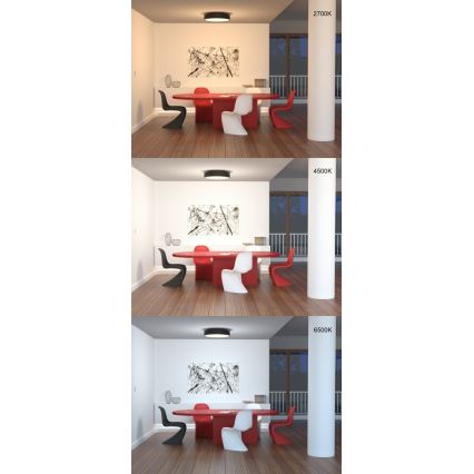 Immax Neo 07024L-15BD - Kit 2x LED Dimbar taklampa RONDATE vit 2xLED/12W/230V + fjärrkontroll Tuya