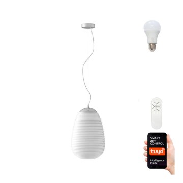 Immax NEO 07066L - LED RGBW Dimbar taklampa COCONO 1xE27/8,5W/100-240V 24 cm Tuya + fjärrkontroll